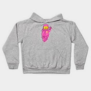 Spaceman! (Pink) Kids Hoodie